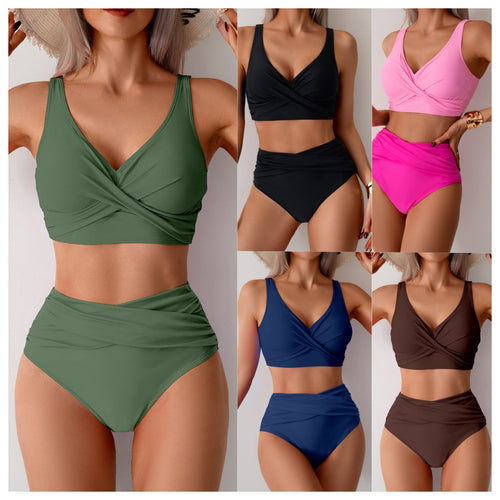 Dame Højskåret Bikini med Vendingsoverdel Stilla