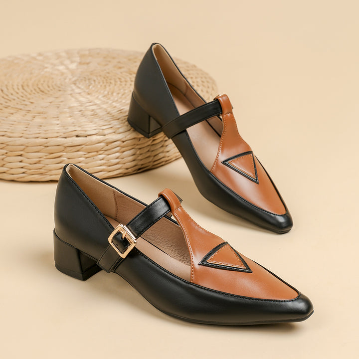 Dame Elegant og moderigtige Slingback Ballerinas med geometrisk design Stilla