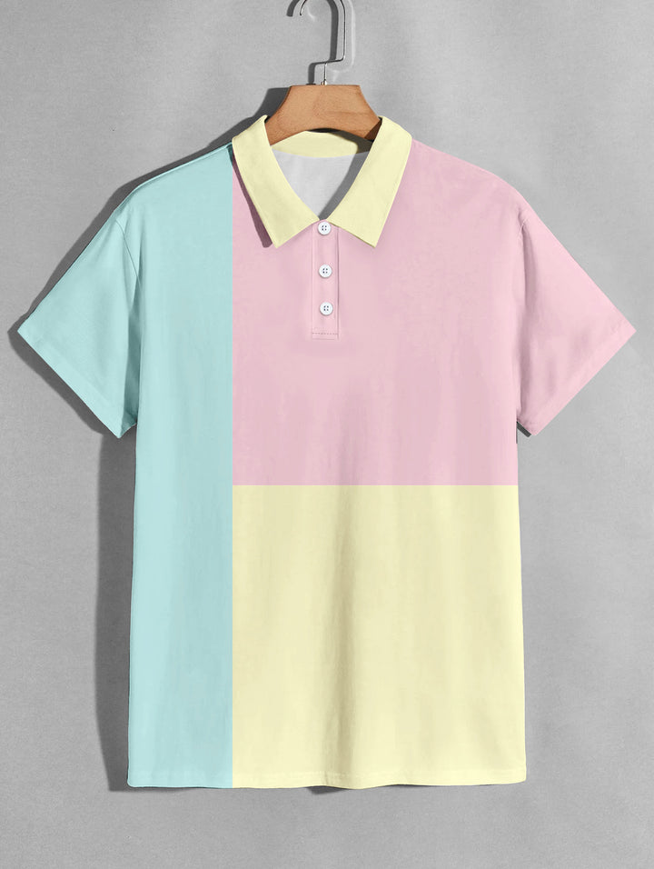 Herrer polo shirt med farveblokdesign og moderne krave Stilla