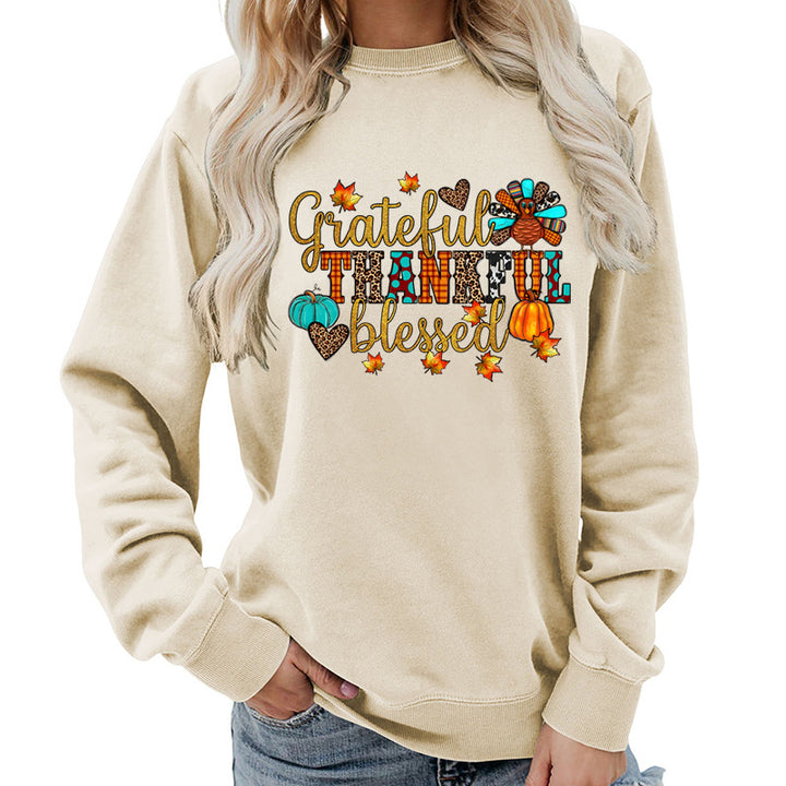Kvinders sweatshirt med efterårstak motiv Stilla