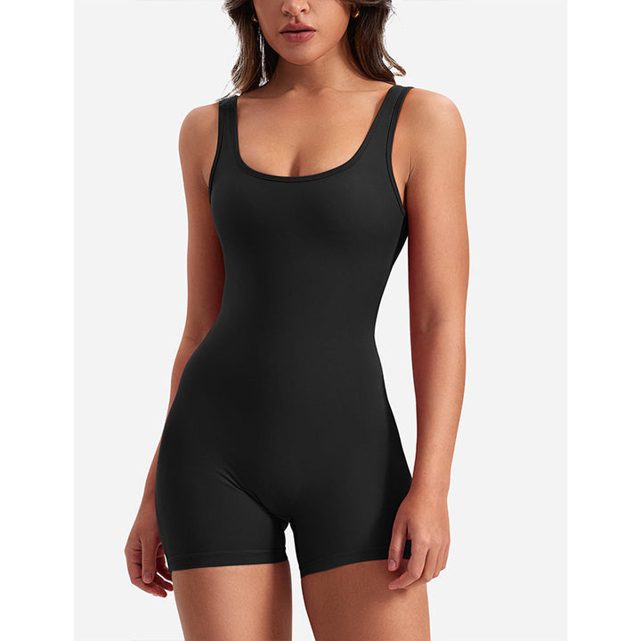 Dame Bodycon Jumpsuit med dyb rygudskæring og sporty design Stilla