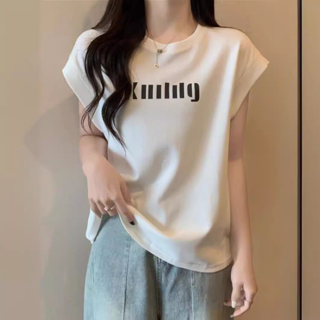 Femme Relaxed Fit Grafik Muskel Tee Stilla