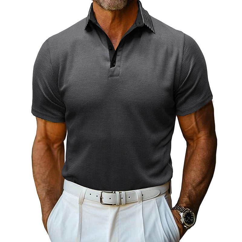 Herrer polo shirt med struktureret design og åndbare egenskaber Stilla