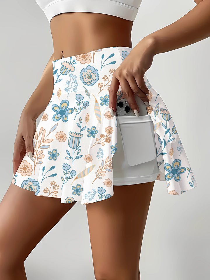 Dame Floral Print Active Skort Stilla
