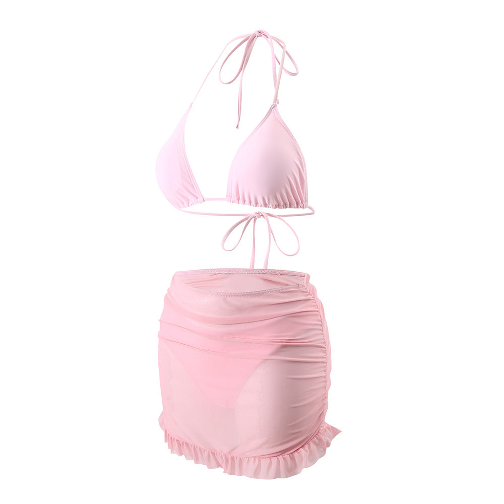 Dame Bikini-sæt med raffinerede flæsedetaljer og justerbar top Stilla