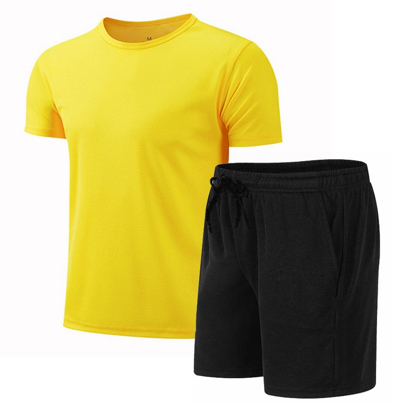 Herrer sporty funktionelt sæt med T-shirt og shorts Stilla