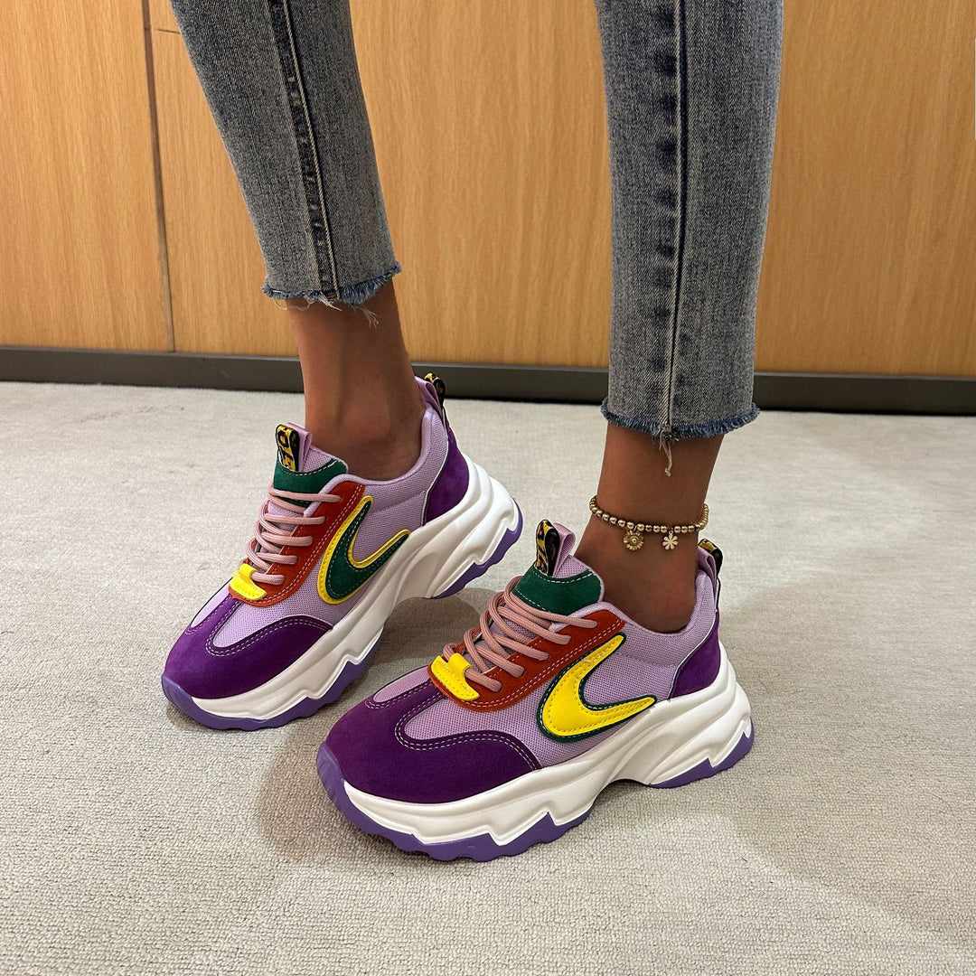 Dame Sporty Chunky Sneakers med farverigt design og polstret sål Stilla
