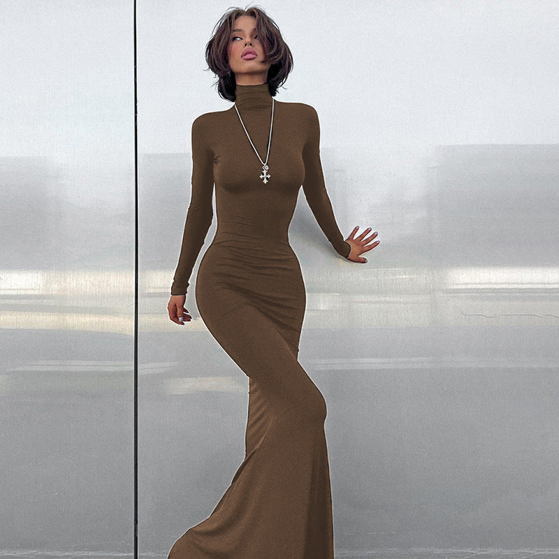 Dame Højkrave Bodycon Maxikjole Stilla