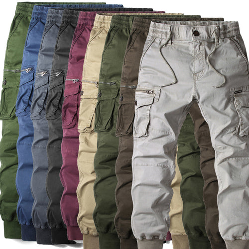Herrer Cargo Jogger med justerbare manschetter og utility-lommer Stilla
