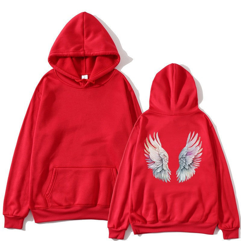 Kvinders hoodie med stilfuldt englevinge-design Skovae