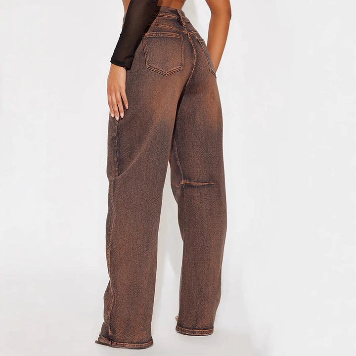 Damer Bred Jeans Stilla