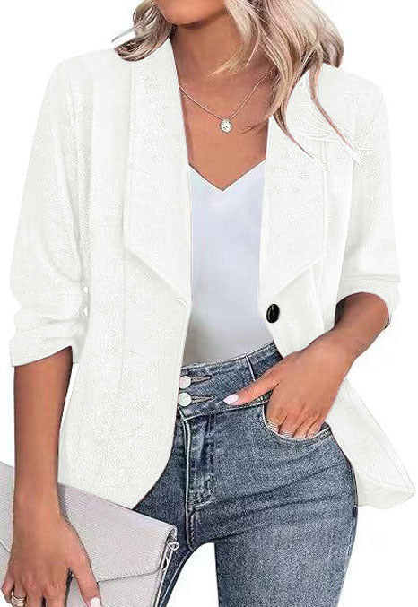 Dame Blazer med glitrende finish og moderne snit Stilla