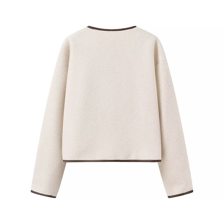 Femme Cozy Fleece Tie-Front Jakke Stilla