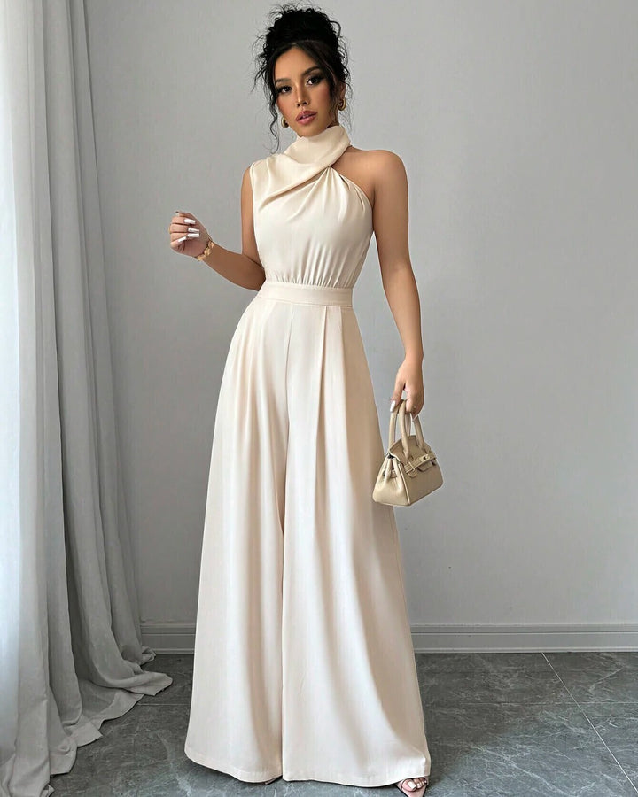 Dame Højkrave Bredbenet Jumpsuit Stilla