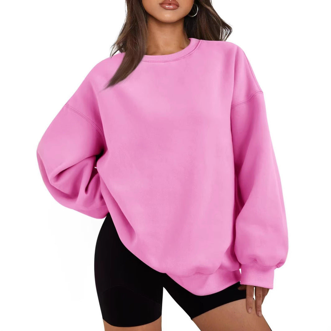 Damer Casual Oversized Sweater med Løs Pasform Skovae