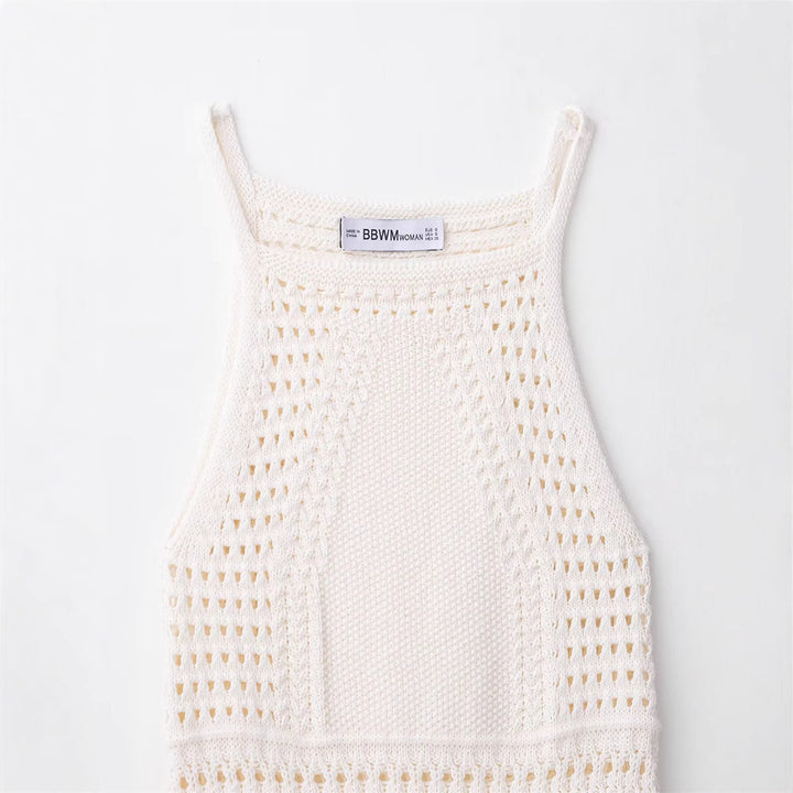 Femme Strukturstrik Slip-kjole Stilla