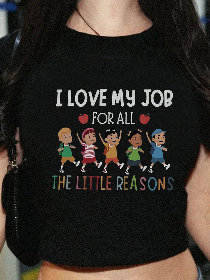 Dame Crop-T-shirt med kreativ telefon-design Skovae