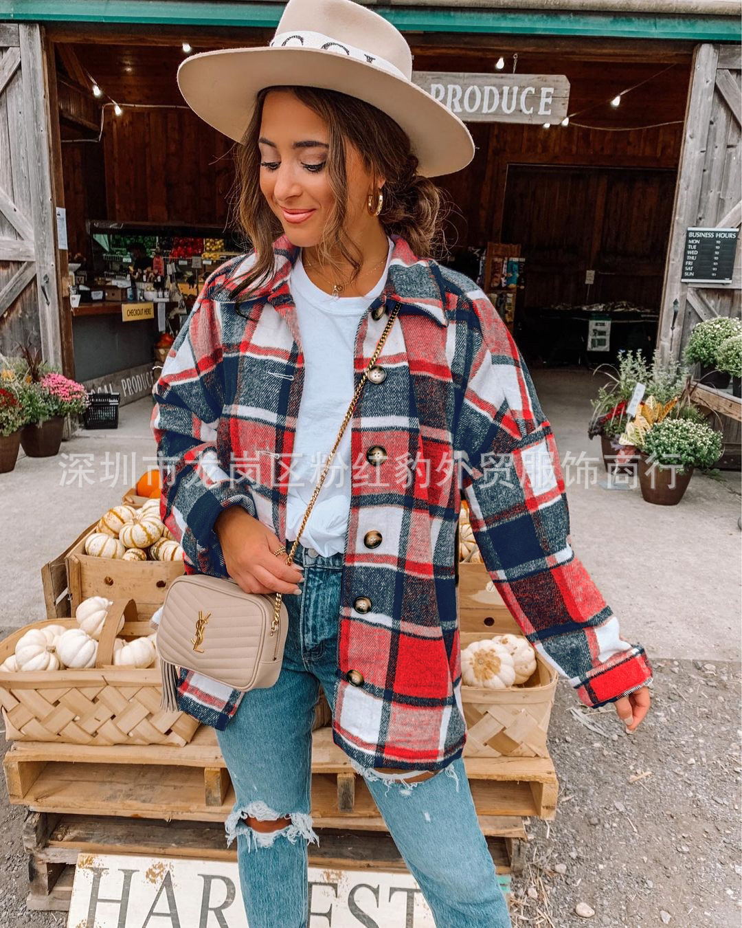 Dame Ternet Overgangsjakke i Casual-Style med store Knapper Stilla