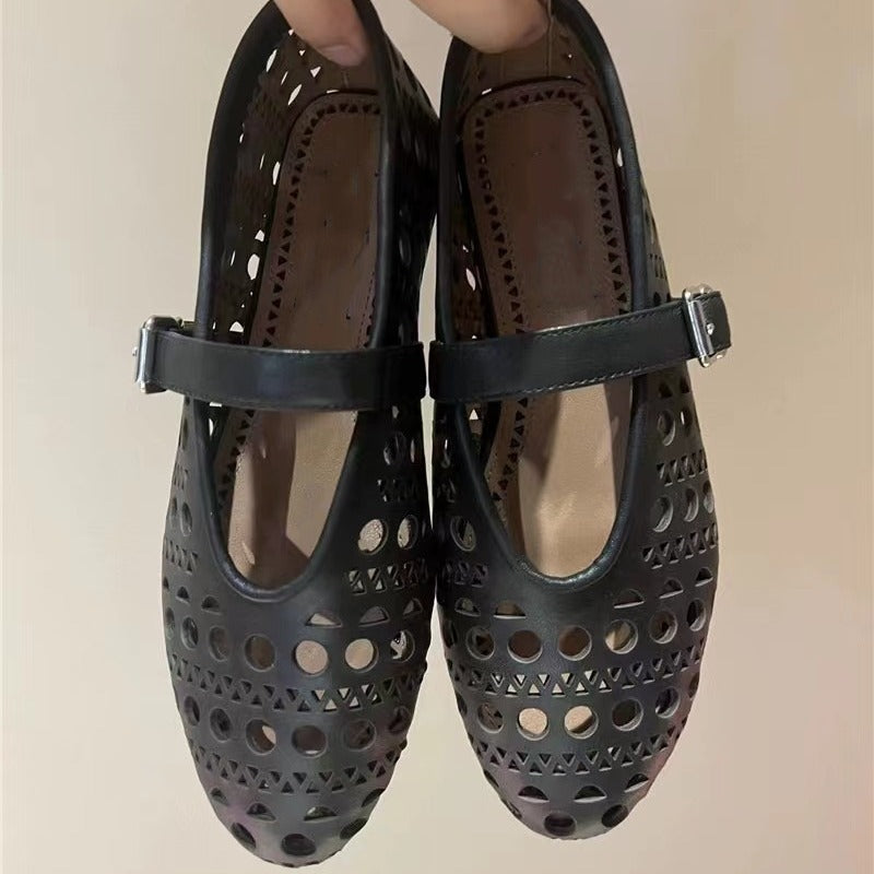 Dame Stilige Mary Jane Ballerinas Stilla