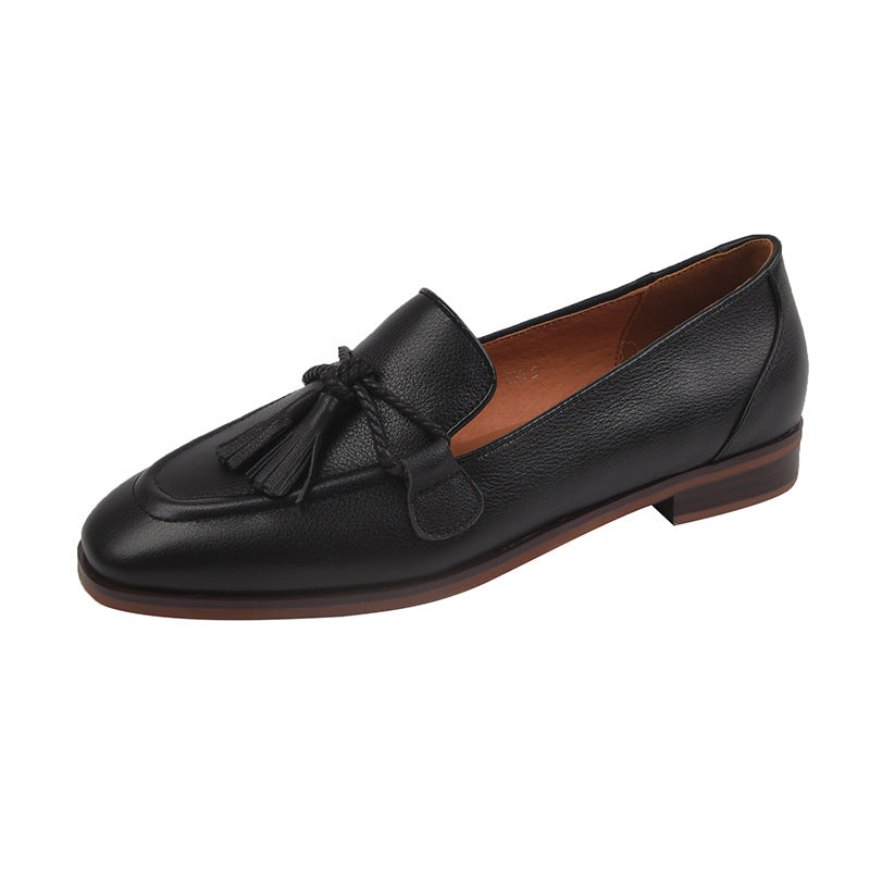 Herrer læder slip-ons med frynse detalje Stilla