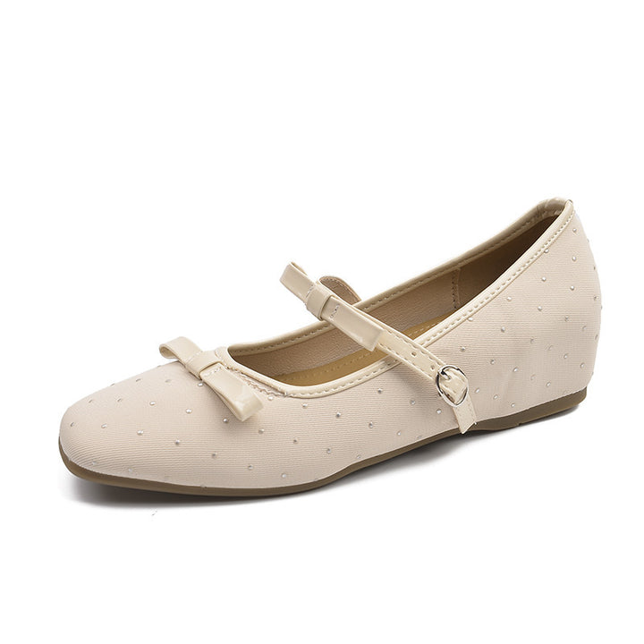 Dame Elegant Sløjfe-Detalje Slipper Flats Stilla