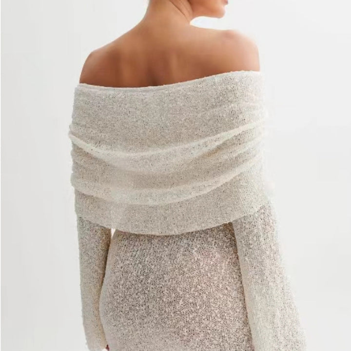Femme Off-Shoulder Struktureret Mini Kjole Stilla