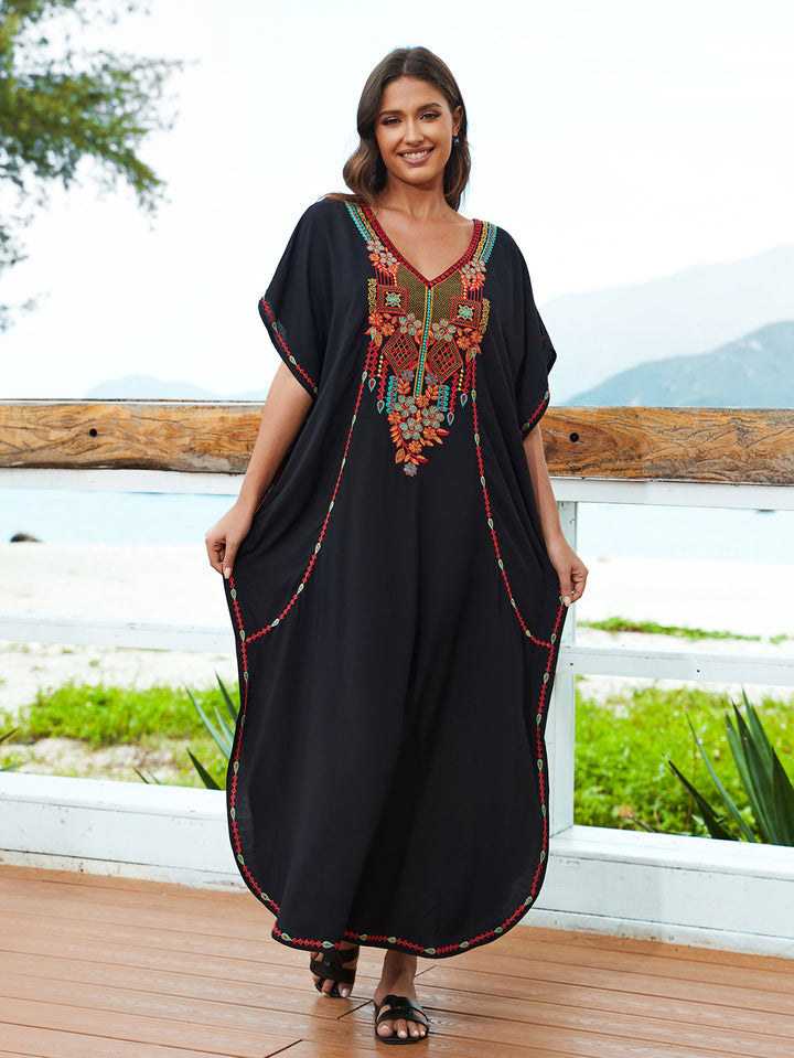 Dame Kaftan med detaljeret broderi og bred pasform Stilla