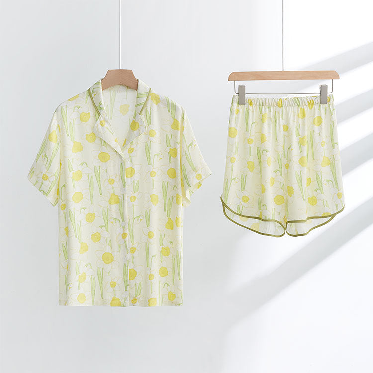 Dame Pyjamasæt med floralt design og åndbare egenskaber Stilla