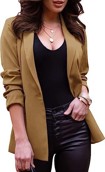 Dame moderigtigt blazer med taljeret snit og smalle revers Stilla