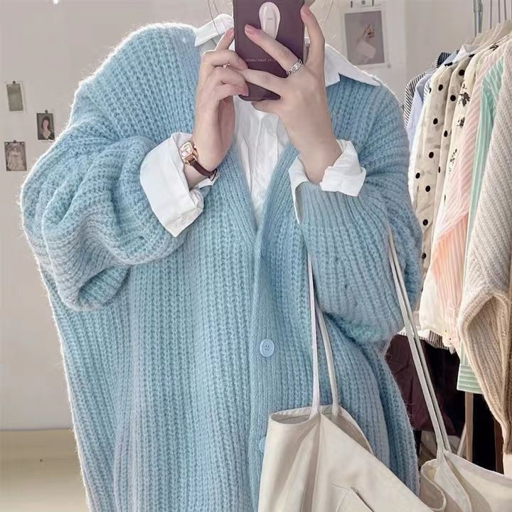 Kvinders hyggelige strikcardigan med oversized snit Stilla