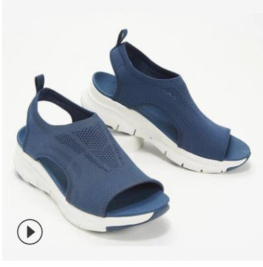 Dame moderne Slip-On Sandaler med åndbart stof og dæmpende sålprofil Stilla