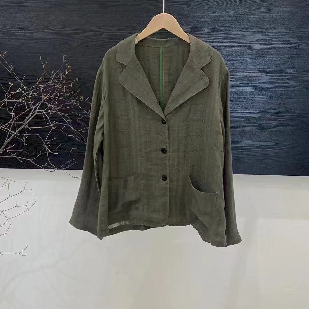 Femme Letvægts Linned Blazer Stilla