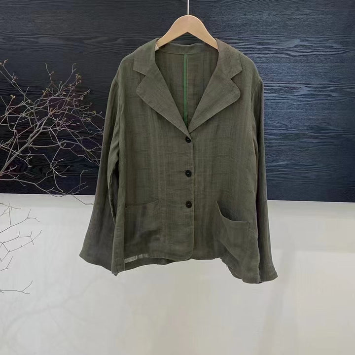 Femme Letvægts Linned Blazer Stilla