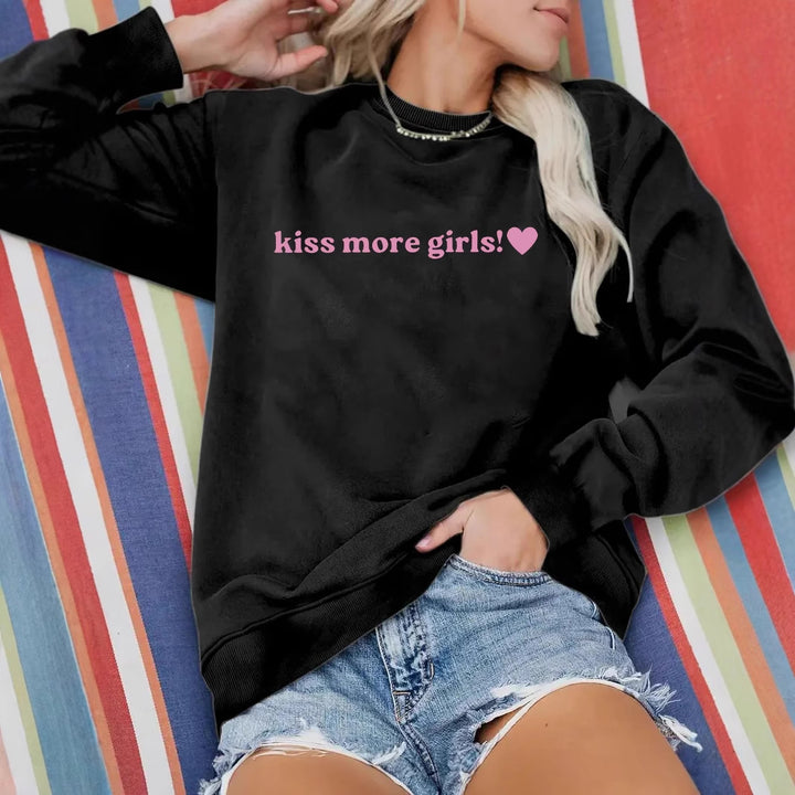 Kvinders sweatshirts med inspirerende tekst og afslappet pasform Stilla