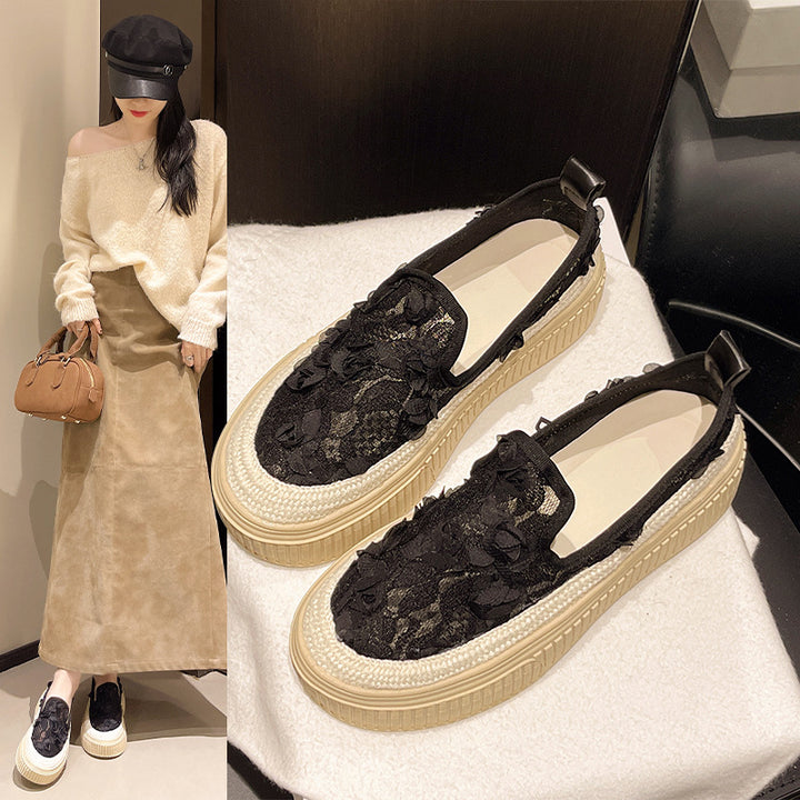 Damer Floral Pyntet Slip-On Sneakers Stilla