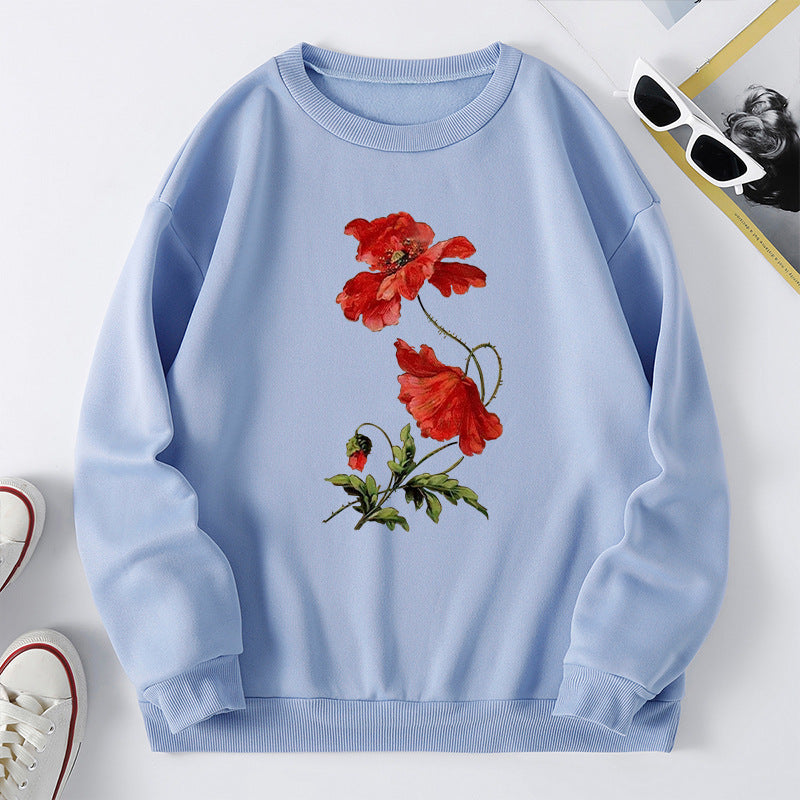 Kvinders sweatshirts med blomsterdesign og komfortabel pasform Stilla