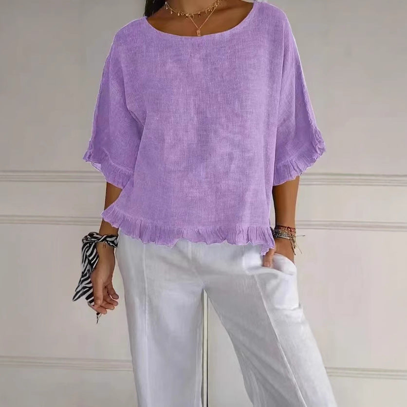 Femme Relaxed Fit Rødfald Top Stilla