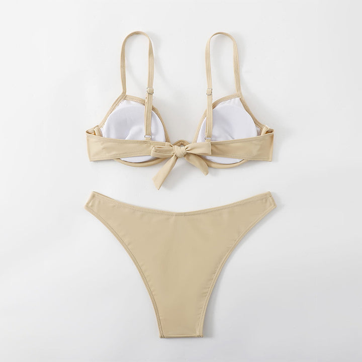 Dame Triangel-Bikini med blød rynkning og elegant snit Stilla
