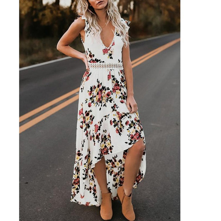 Dame Floral High-Low Maxikjole Stilla