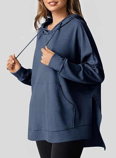 Damer oversized hættetrøje med sidelommer og praktiske lommer Stilla