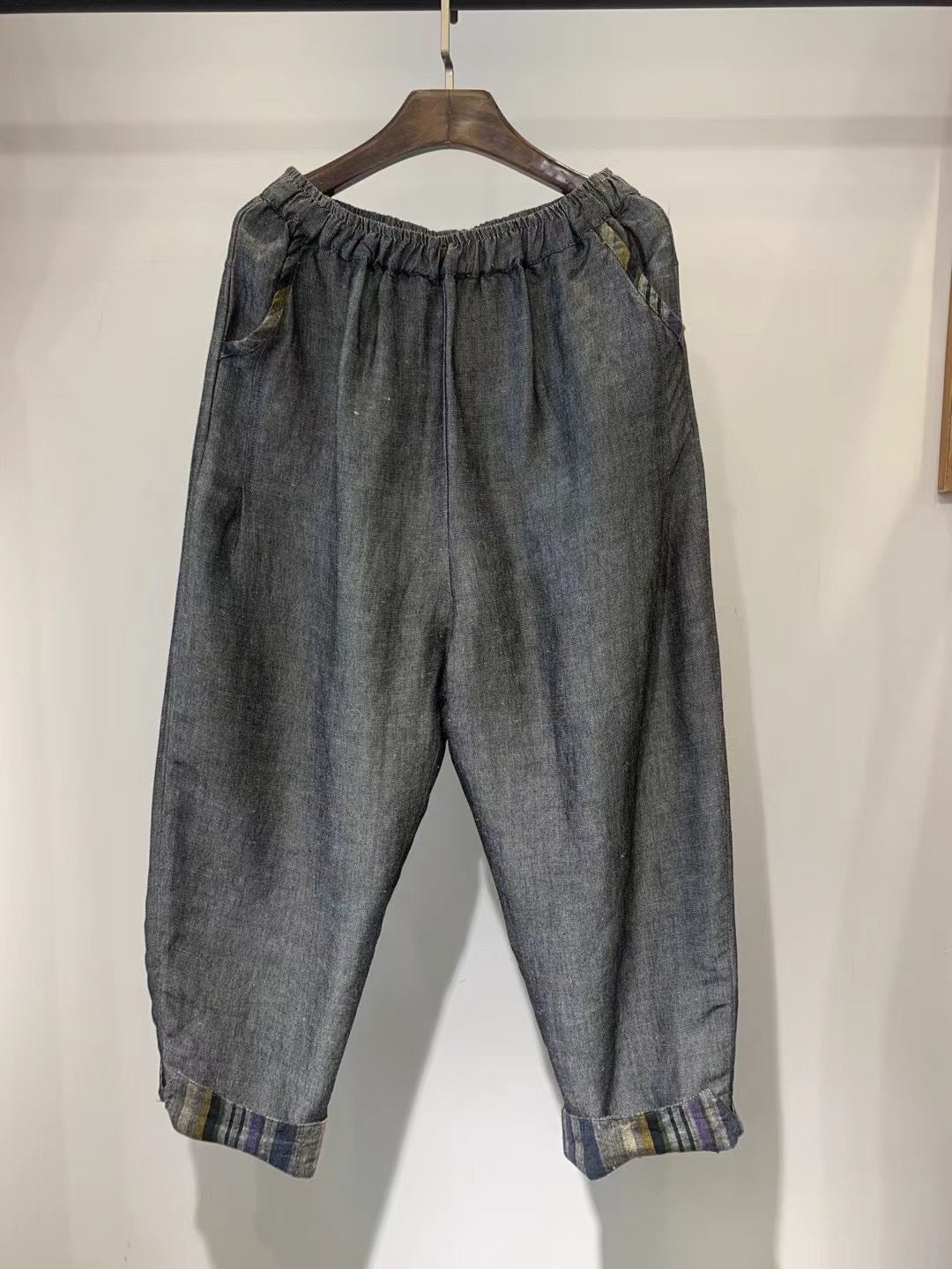 Dame Casual Denim Harem-Bukser Stilla