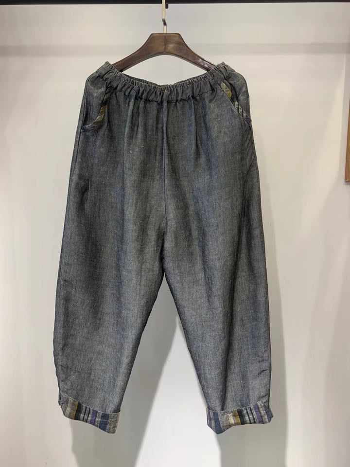 Dame Casual Denim Harem-Bukser Stilla