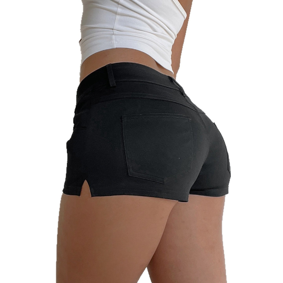 Dame trendy shorts med høj talje og elastisk materiale Skovae