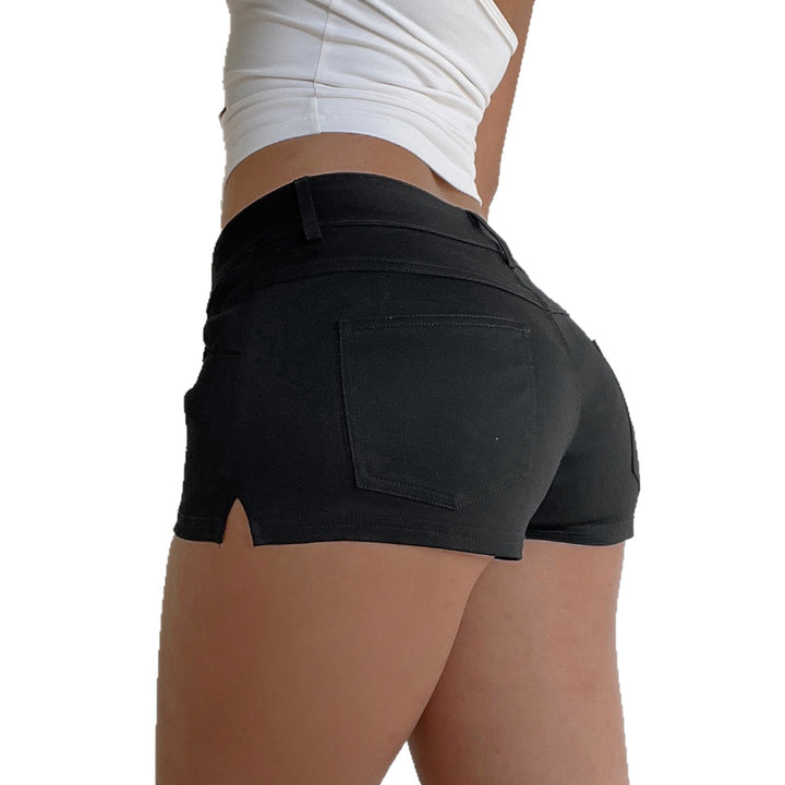 Dame trendy shorts med høj talje og elastisk materiale Skovae