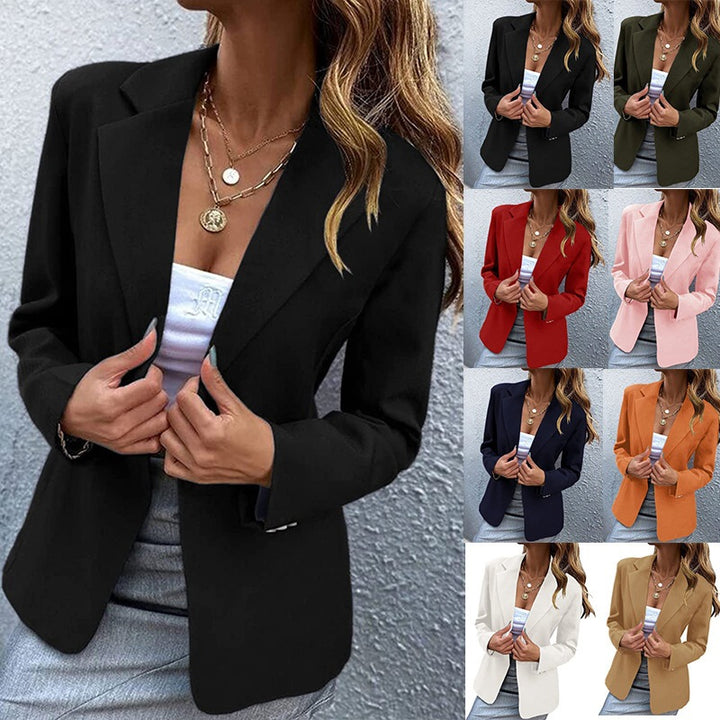 Dame Elegant Blazer med smal talje og dekorative knapdetaljer Stilla