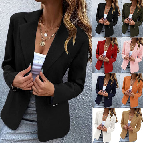Dame Elegant Blazer med smal talje og dekorative knapdetaljer Stilla
