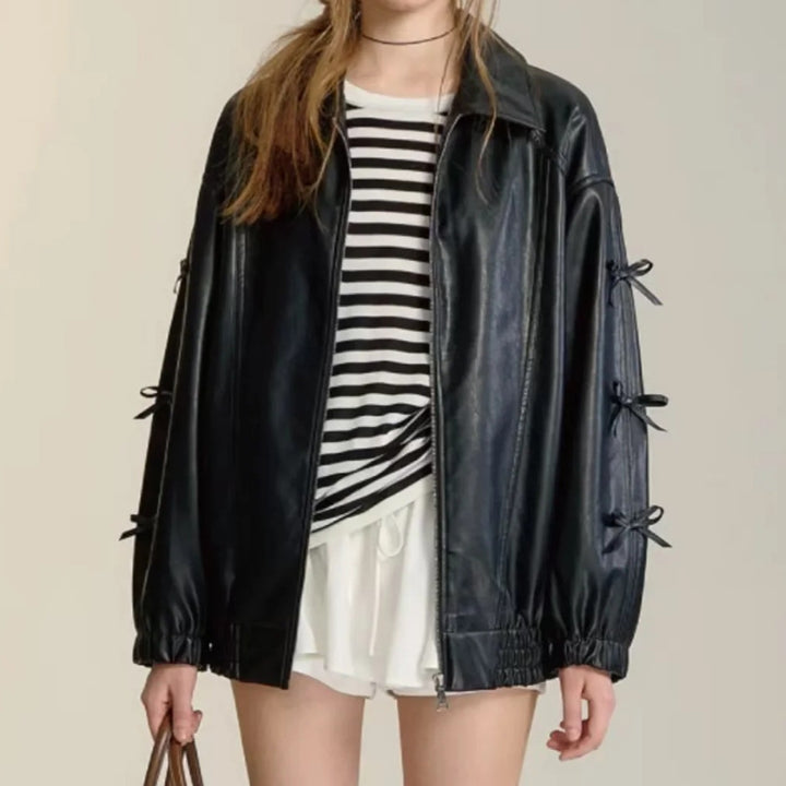 Femme Chic Fauxlæder Utility Jakke Stilla