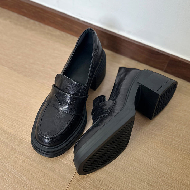Dame Elegante Loafers med tyk gummisål og blødt læder Stilla