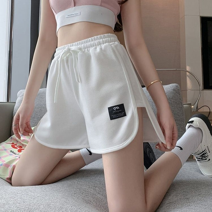 Femme Athletic Snoretræk Lounge-Shorts med sidelukninger Stilla