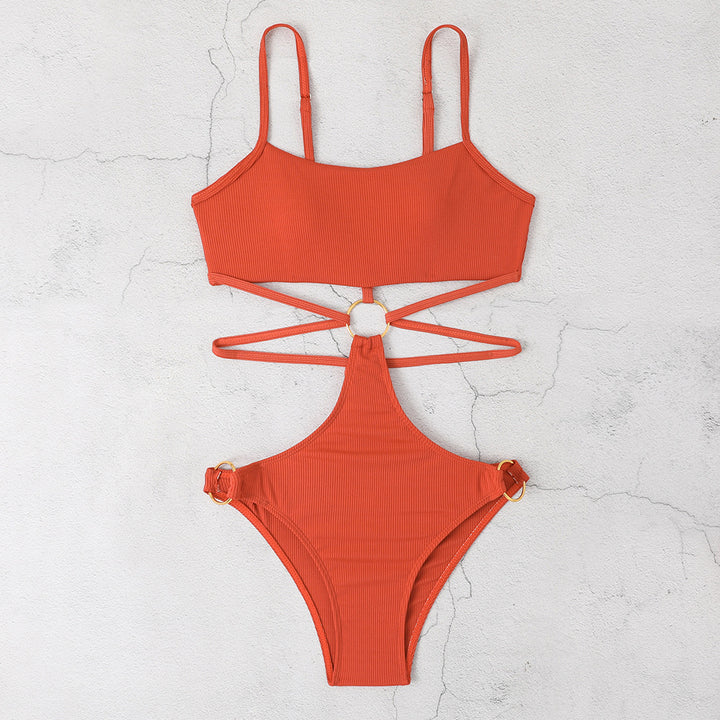 Dame Strappy Cut-Out Højskåret Bikini Sæt Stilla